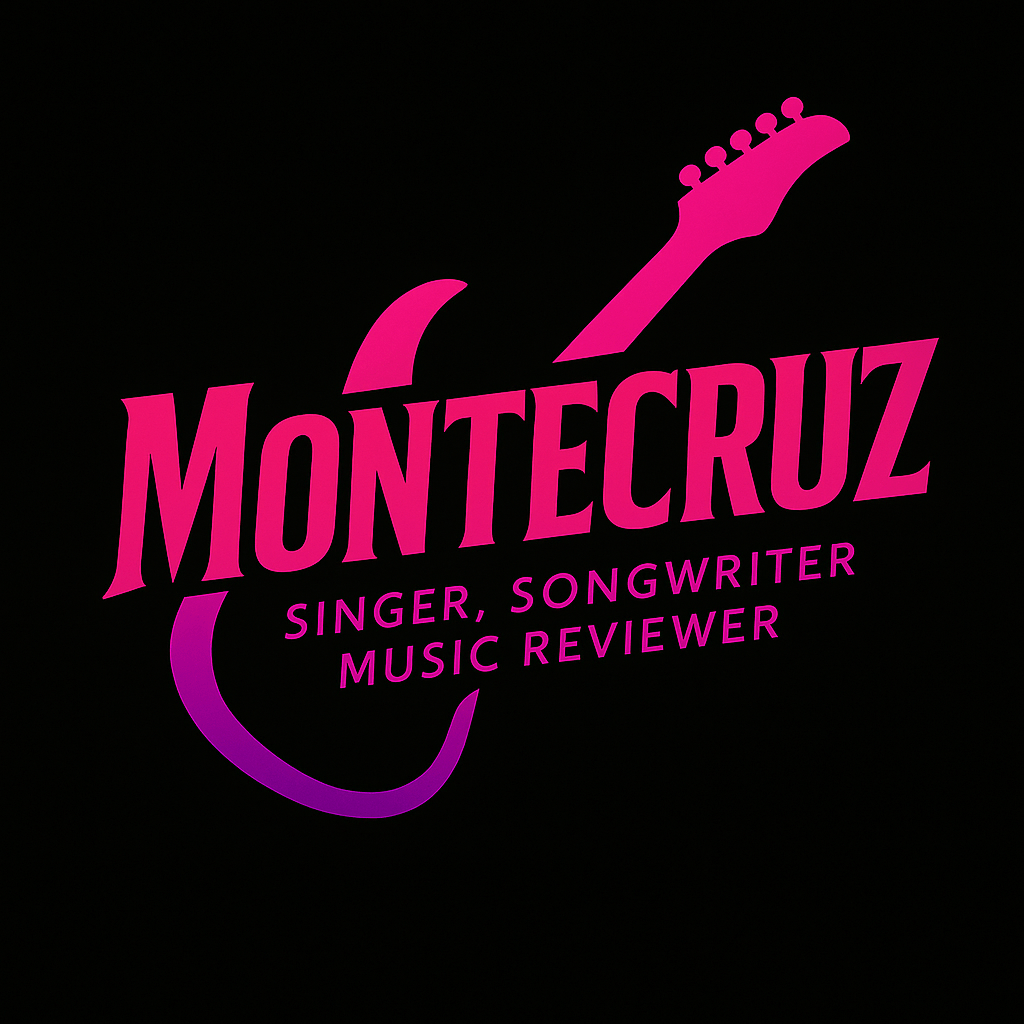 Music logo for Montecruz, a singer, songwriter, and music reviewer.