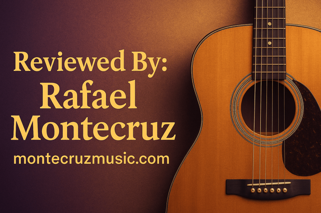 Music review done by: Rafael Montecruz, highlighting key themes and musical elements.